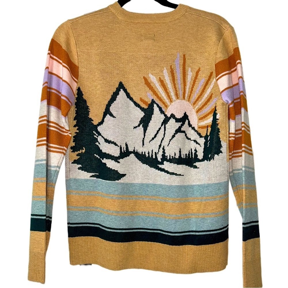 KAVU Hillrose Gold Valley Mountain Sweater Size Small - Picture 5 of 8